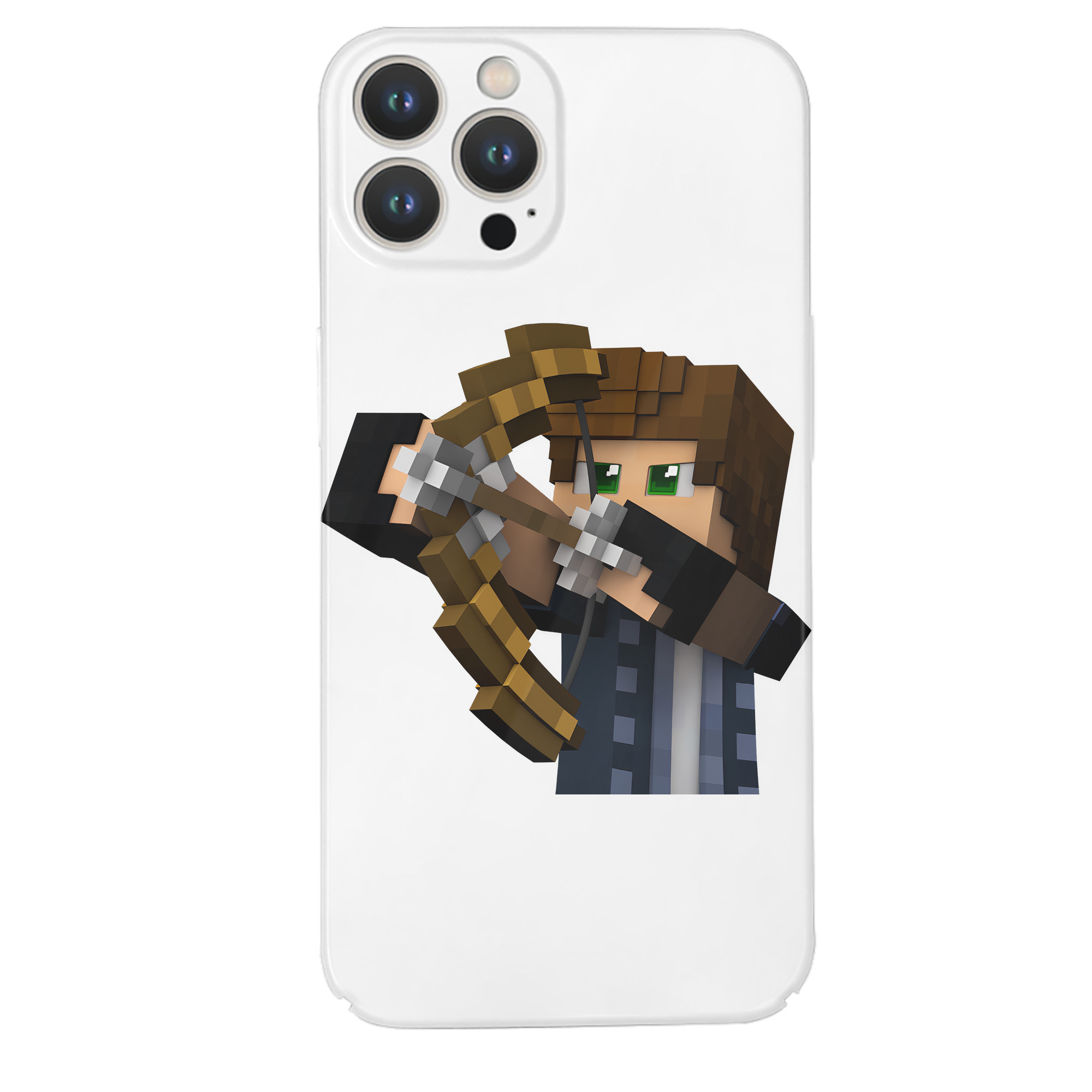 （画像用） マインクラフト ブロックの世界 Minecraft MC Block world 【iPhone 14シリーズ対応】ハードケース